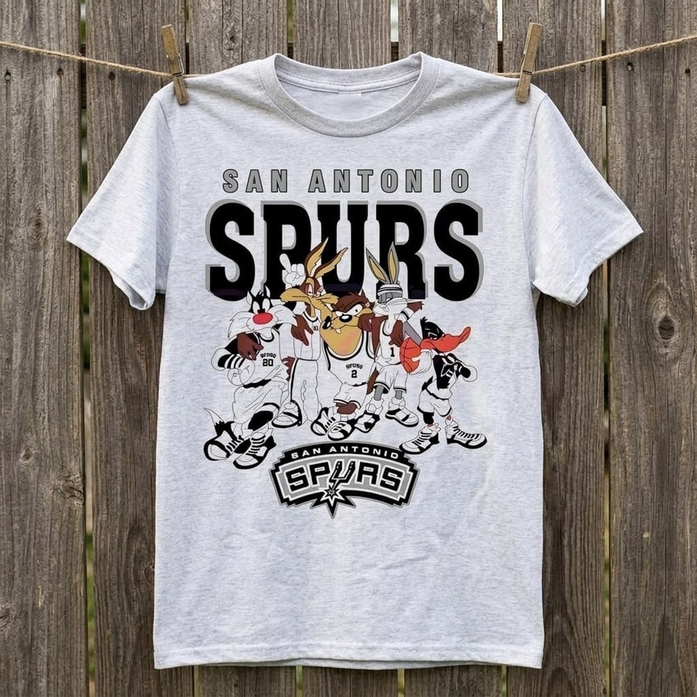 San Antonio Spurs Looney Tunes Graphic Tee - Ash giết
